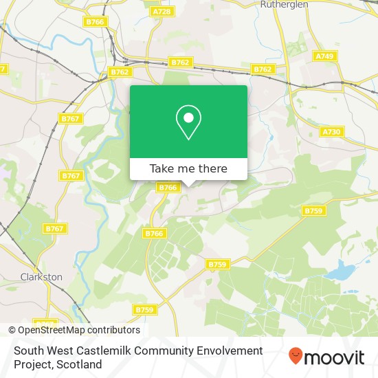South West Castlemilk Community Envolvement Project map