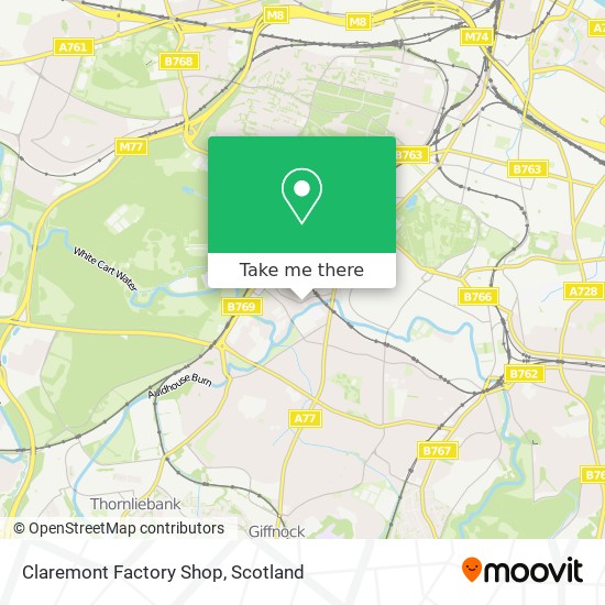 Claremont Factory Shop map