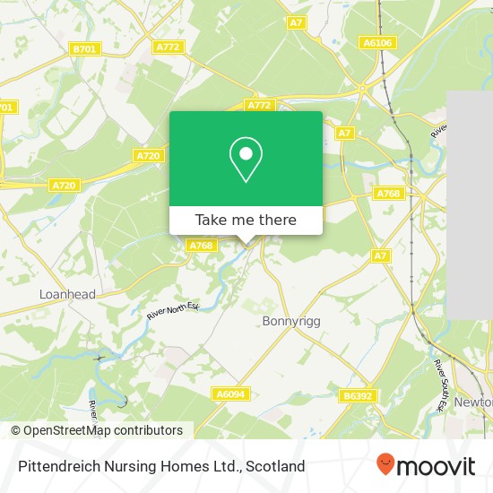 Pittendreich Nursing Homes Ltd. map