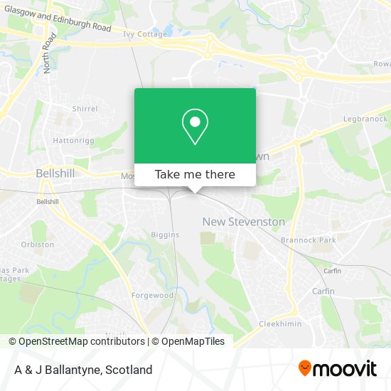 A & J Ballantyne map