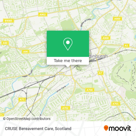 CRUSE Bereavement Care map