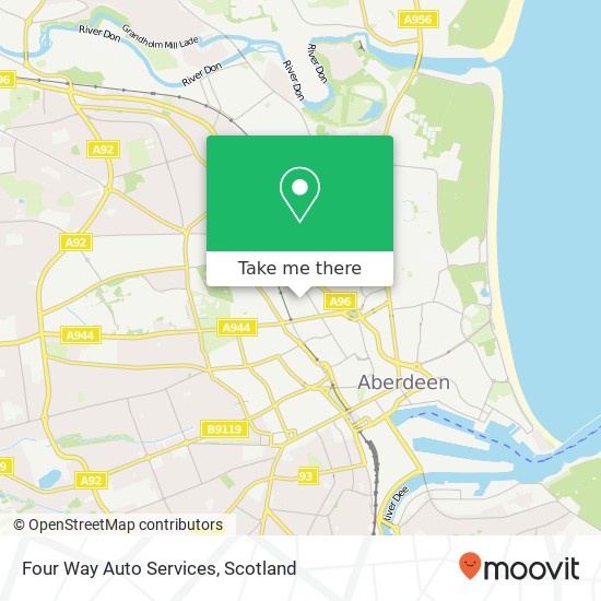 Four Way Auto Services map