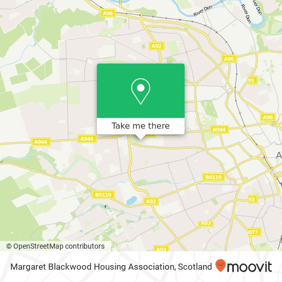 Margaret Blackwood Housing Association map