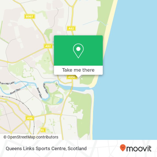 Queens Links Sports Centre map