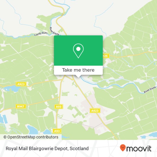 Royal Mail Blairgowrie Depot map