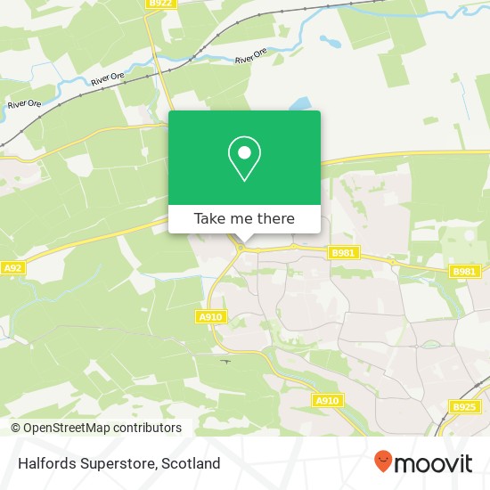 Halfords Superstore map