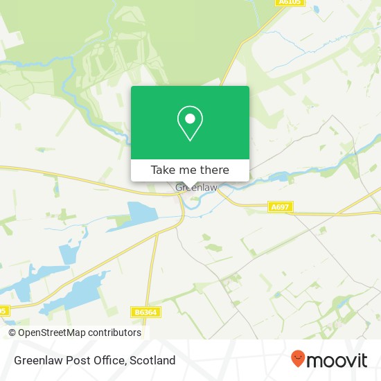 Greenlaw Post Office map