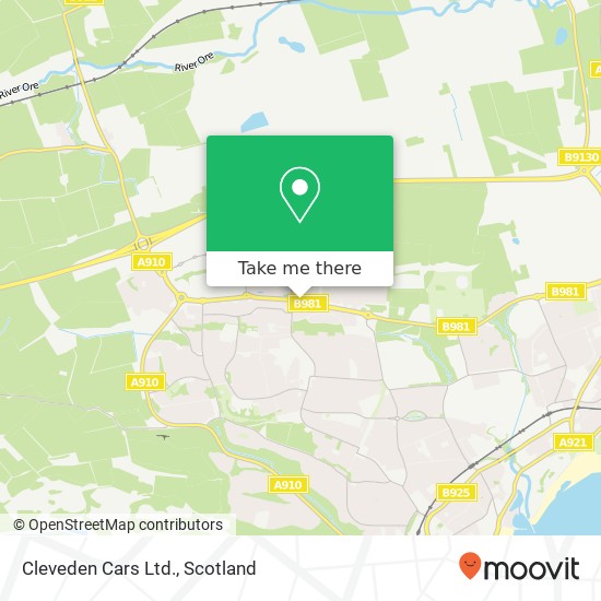 Cleveden Cars Ltd. map