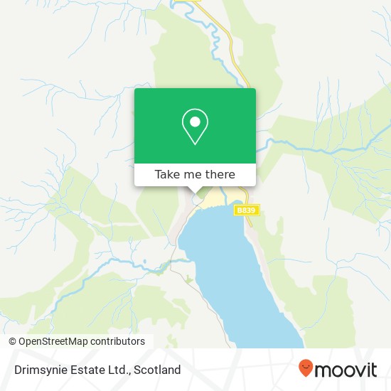Drimsynie Estate Ltd. map
