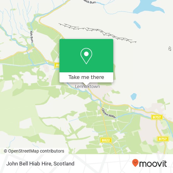 John Bell Hiab Hire map