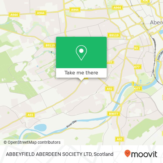 ABBEYFIELD ABERDEEN SOCIETY LTD map