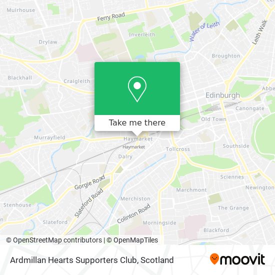 Ardmillan Hearts Supporters Club map
