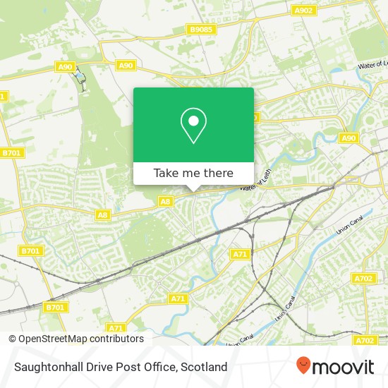 Saughtonhall Drive Post Office map