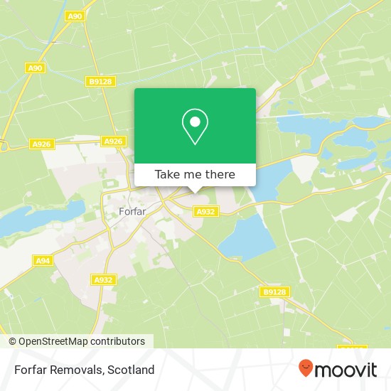 Forfar Removals map