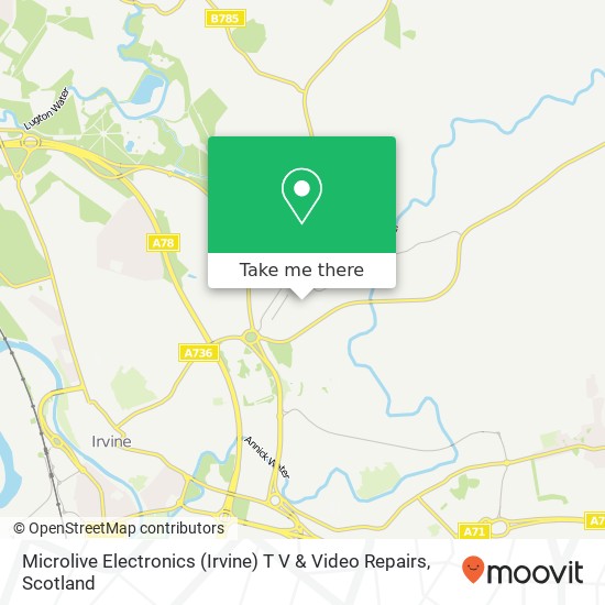 Microlive Electronics (Irvine) T V & Video Repairs map