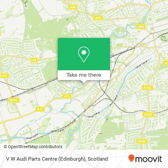 V W Audi Parts Centre (Edinburgh) map