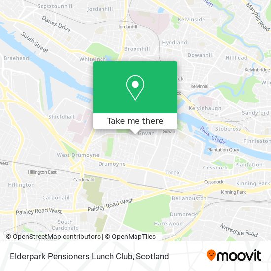 Elderpark Pensioners Lunch Club map