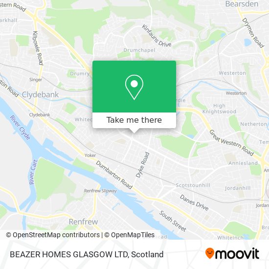 BEAZER HOMES GLASGOW LTD map