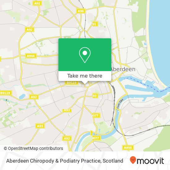 Aberdeen Chiropody & Podiatry Practice map
