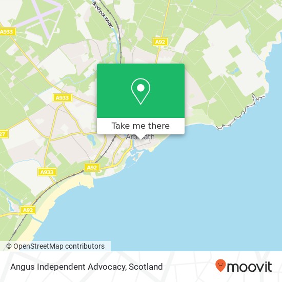 Angus Independent Advocacy map