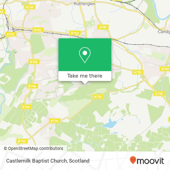 Castlemilk Baptist Church map
