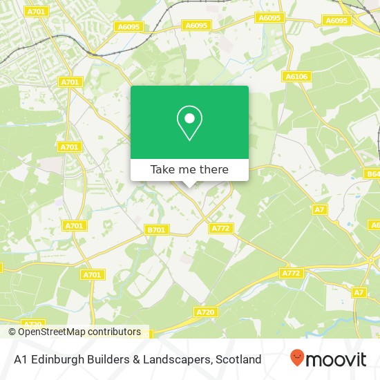 A1 Edinburgh Builders & Landscapers map