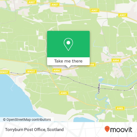 Torryburn Post Office map