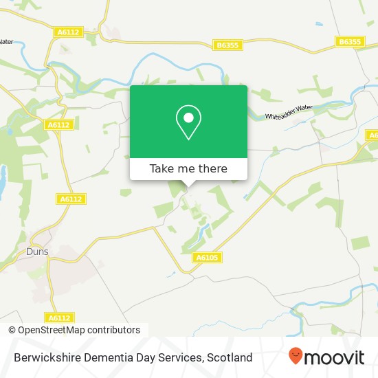Berwickshire Dementia Day Services map