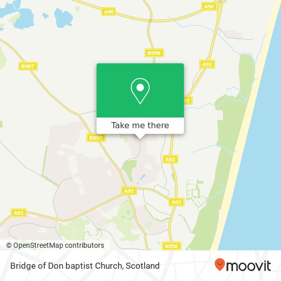 Bridge of Don baptist Church map