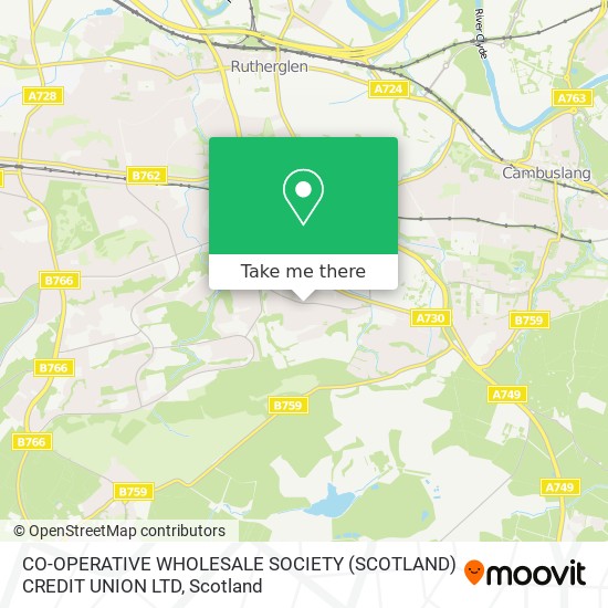 CO-OPERATIVE WHOLESALE SOCIETY (SCOTLAND) CREDIT UNION LTD map