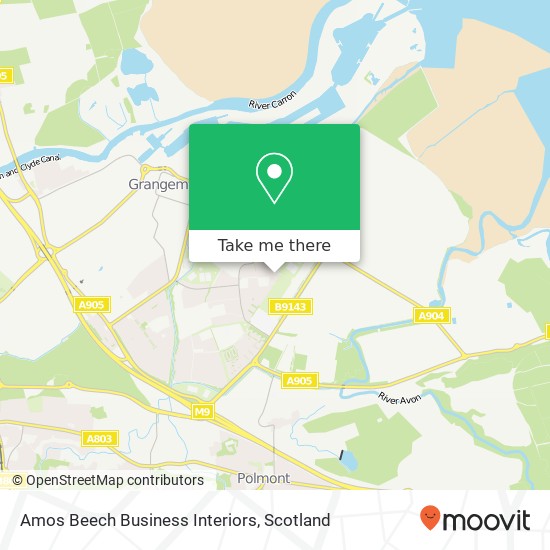 Amos Beech Business Interiors map