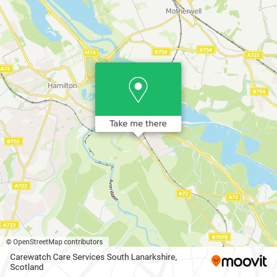 Carewatch Care Services South Lanarkshire map