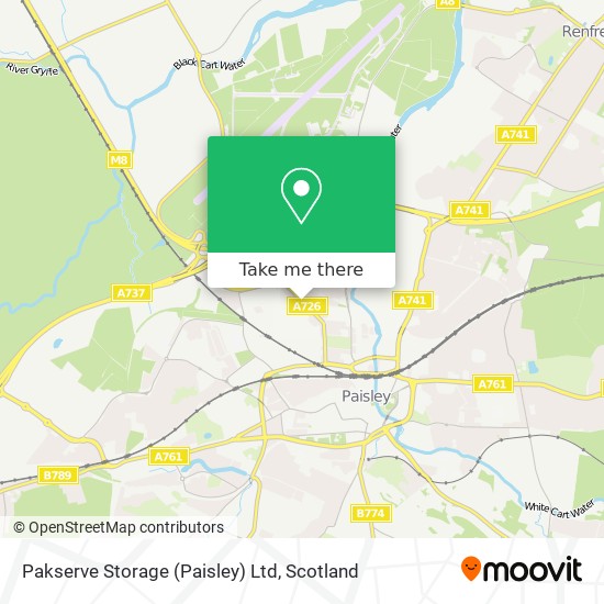 Pakserve Storage (Paisley) Ltd map