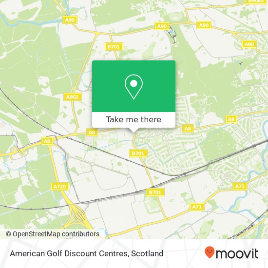 American Golf Discount Centres map