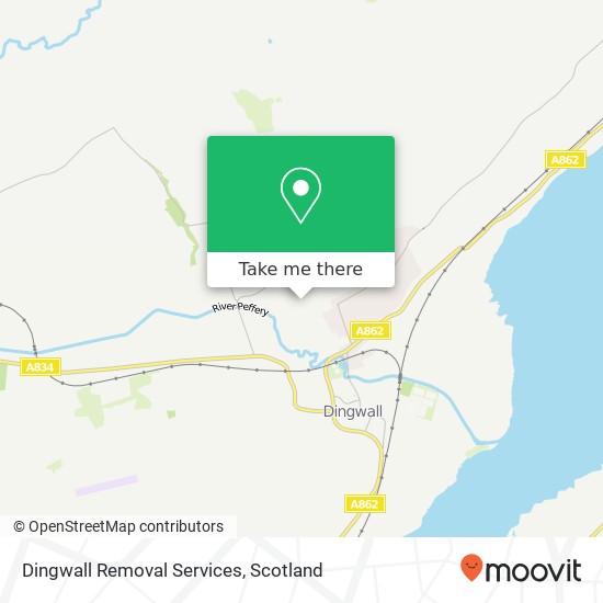 Dingwall Removal Services map