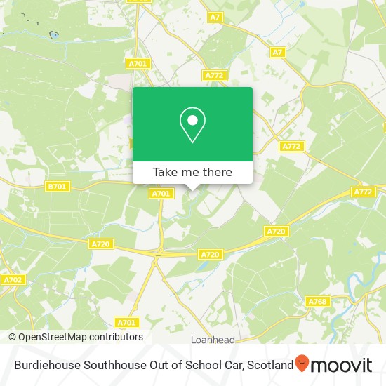 Burdiehouse Southhouse Out of School Car map