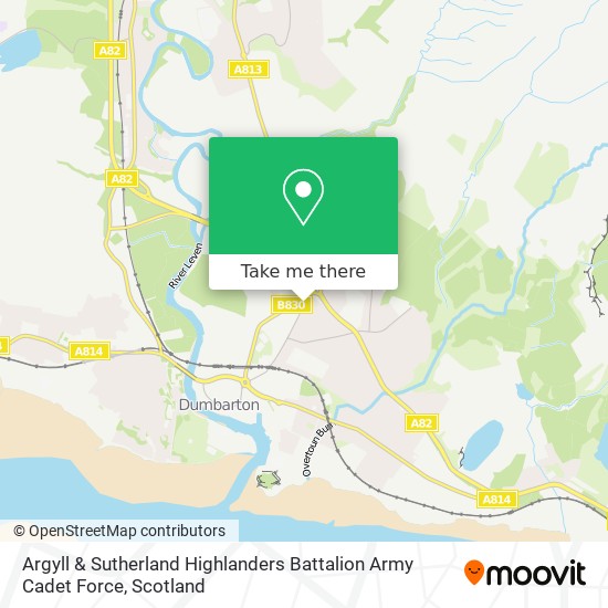 Argyll & Sutherland Highlanders Battalion Army Cadet Force map