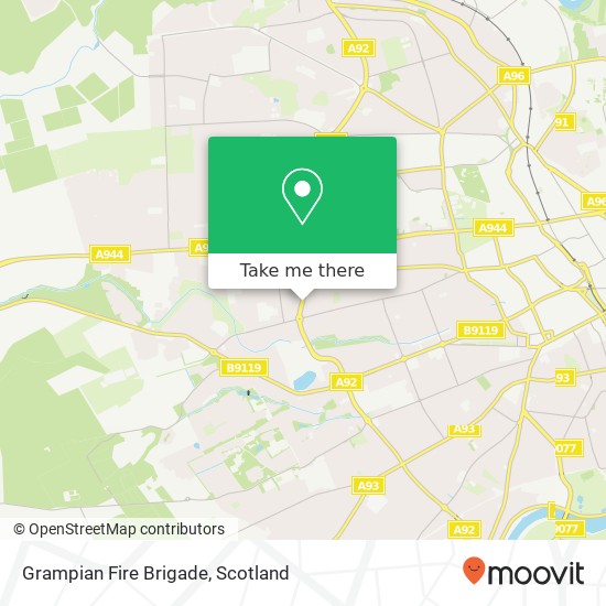 Grampian Fire Brigade map