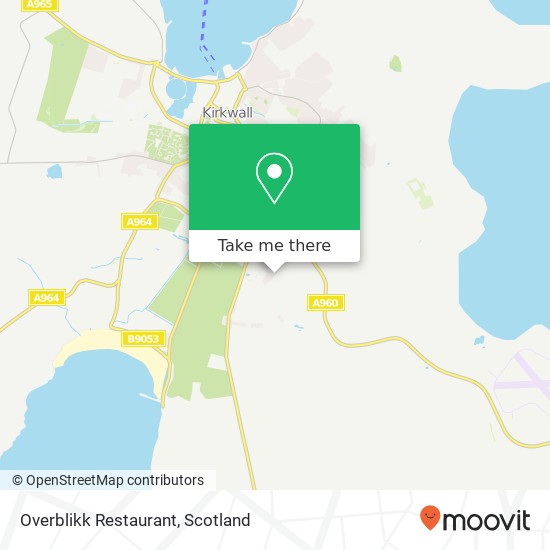 Overblikk Restaurant, Lynn Road Kirkwall Kirkwall KW15 1 map