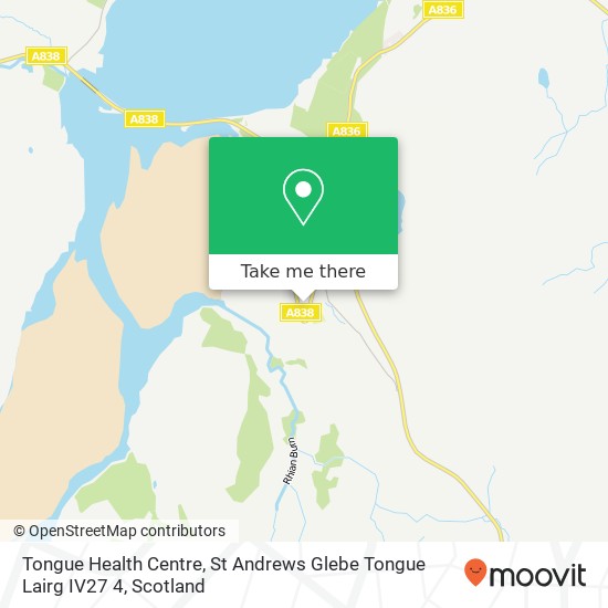 Tongue Health Centre, St Andrews Glebe Tongue Lairg IV27 4 map