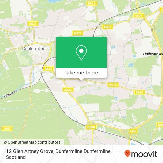 12 Glen Artney Grove, Dunfermline Dunfermline map