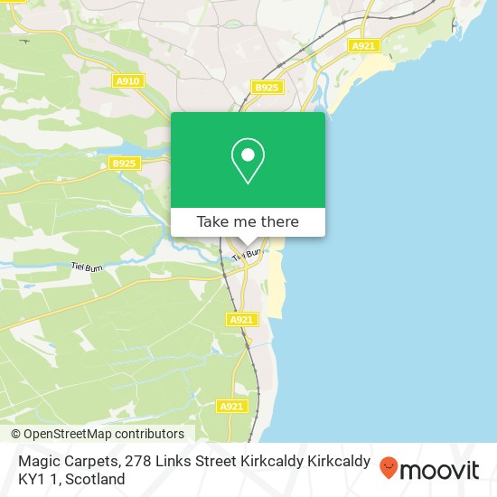 Magic Carpets, 278 Links Street Kirkcaldy Kirkcaldy KY1 1 map