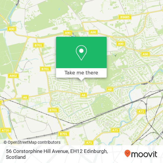 56 Corstorphine Hill Avenue, EH12 Edinburgh map