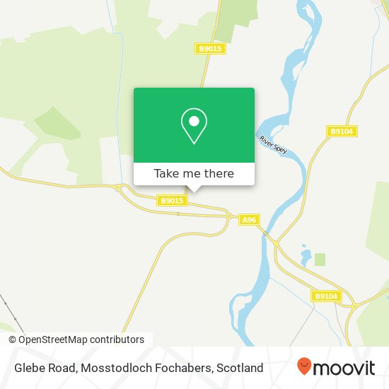 Glebe Road, Mosstodloch Fochabers map