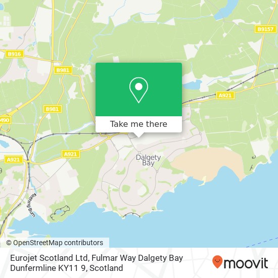 Eurojet Scotland Ltd, Fulmar Way Dalgety Bay Dunfermline KY11 9 map