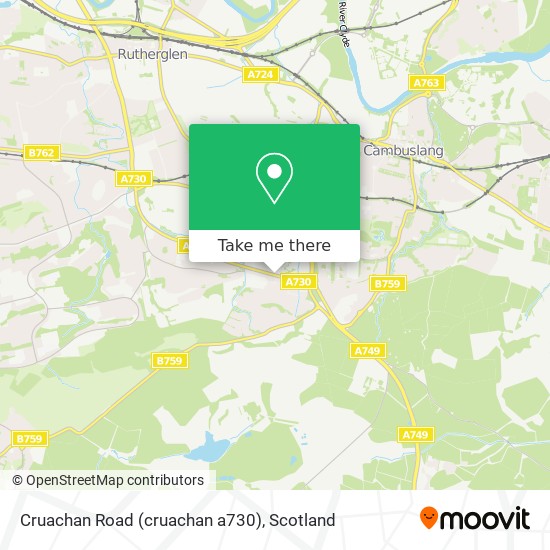Cruachan Road (cruachan a730) map