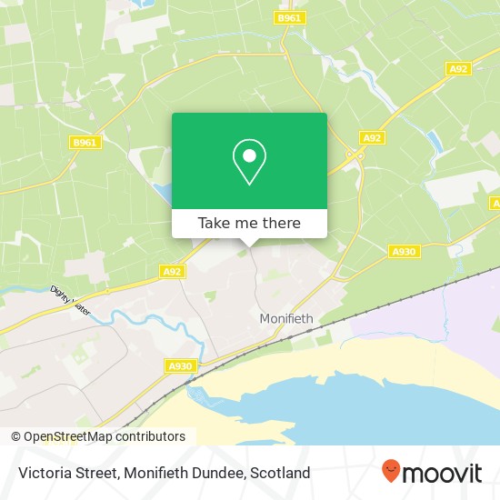 Victoria Street, Monifieth Dundee map