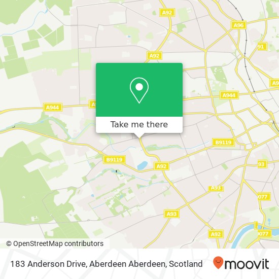 183 Anderson Drive, Aberdeen Aberdeen map