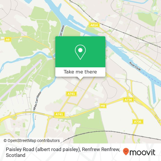 Paisley Road (albert road paisley), Renfrew Renfrew map