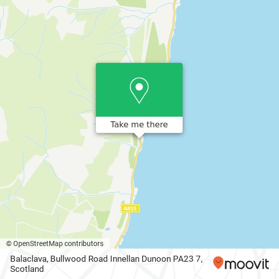 Balaclava, Bullwood Road Innellan Dunoon PA23 7 map
